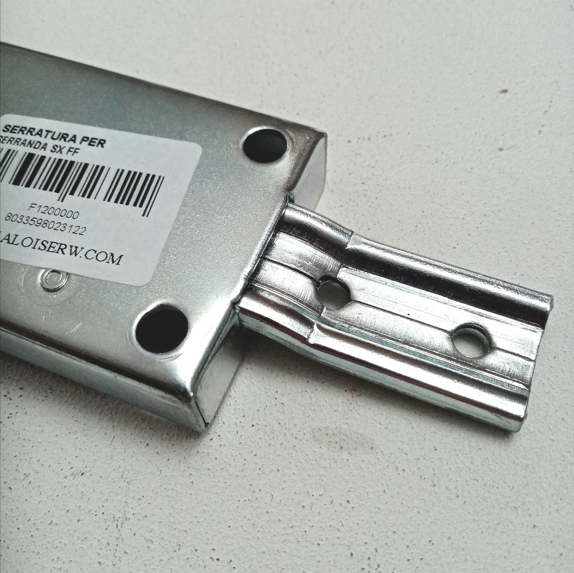 Facchinetti serratura zincata per serrande chiusura a sinistra in Parti di ricambio delle serrature Aloiserw.com - Altomonte, commercioVirtuoso.it