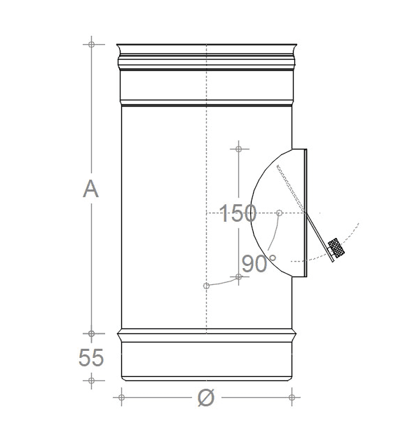 Modulo da 160mm AISI 304 con regolatore automatico di tiraggio in Accessori per finestre Aloiserw.com - Altomonte, commercioVirtuoso.it