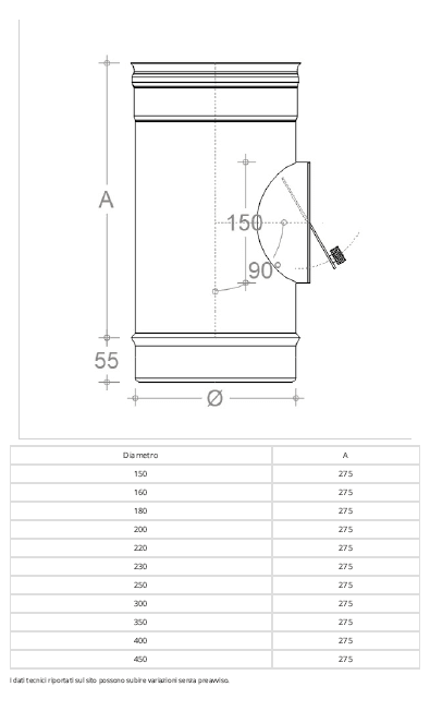 Modulo da 160mm AISI 304 con regolatore automatico di tiraggio in Accessori per finestre Aloiserw.com - Altomonte, commercioVirtuoso.it