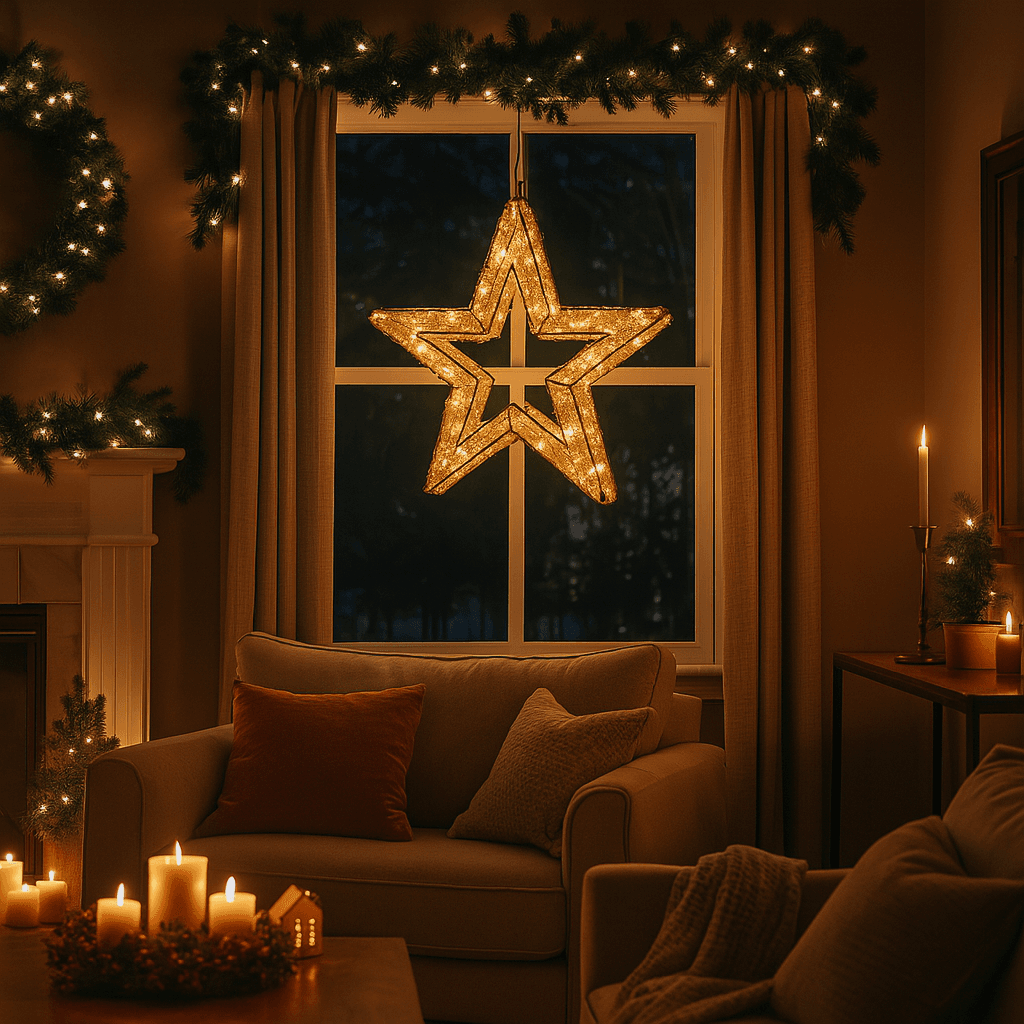 Stella natalizia, con Timer, con luce LED a luce extra-calda per decorazioni natalizie in Catene luminose per esterni MagiediNatale.it - Altamura, commercioVirtuoso.it