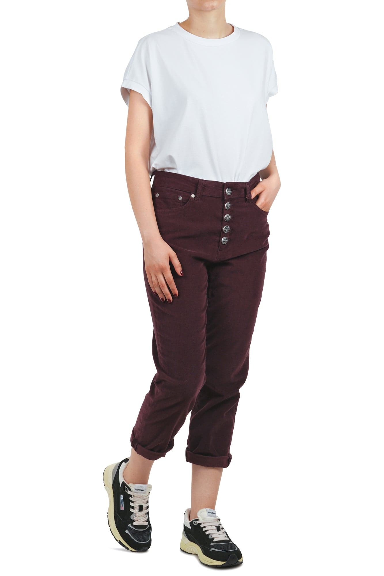 DONDUP Dondup - Pantalone - 460044 - Bordeaux da donna in Jeans Drestige - Casamassima, commercioVirtuoso.it
