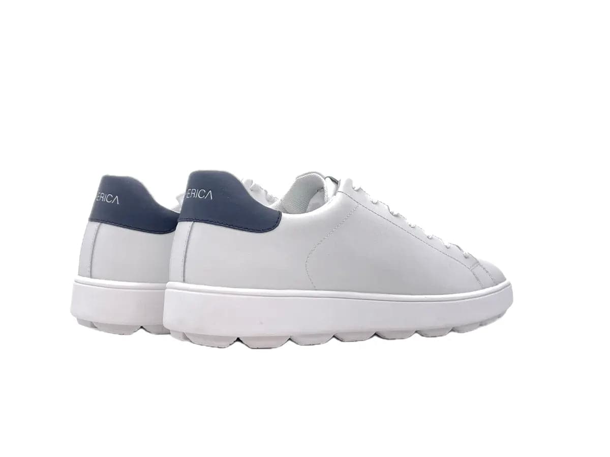 GEOX Sneaker Spherica Uomo Bianco Blu in Sneaker casual Calzature Durello - Agna, commercioVirtuoso.it