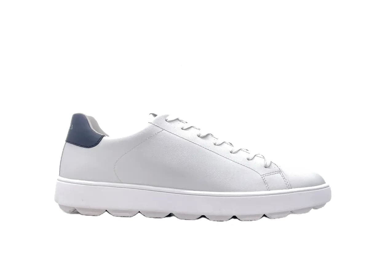 GEOX Sneaker Spherica Uomo Bianco Blu in Sneaker casual Calzature Durello - Agna, commercioVirtuoso.it