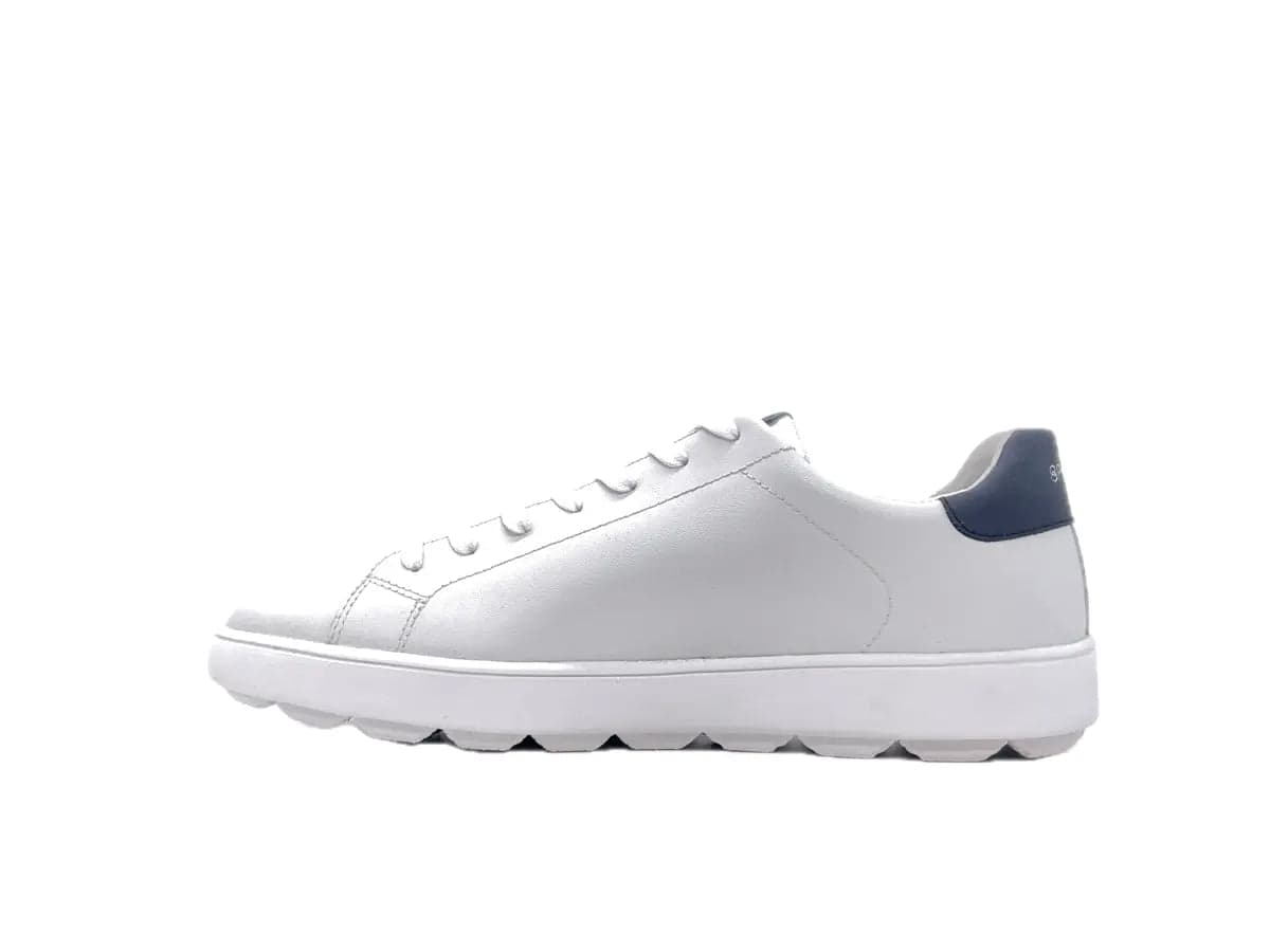 GEOX Sneaker Spherica Uomo Bianco Blu in Sneaker casual Calzature Durello - Agna, commercioVirtuoso.it