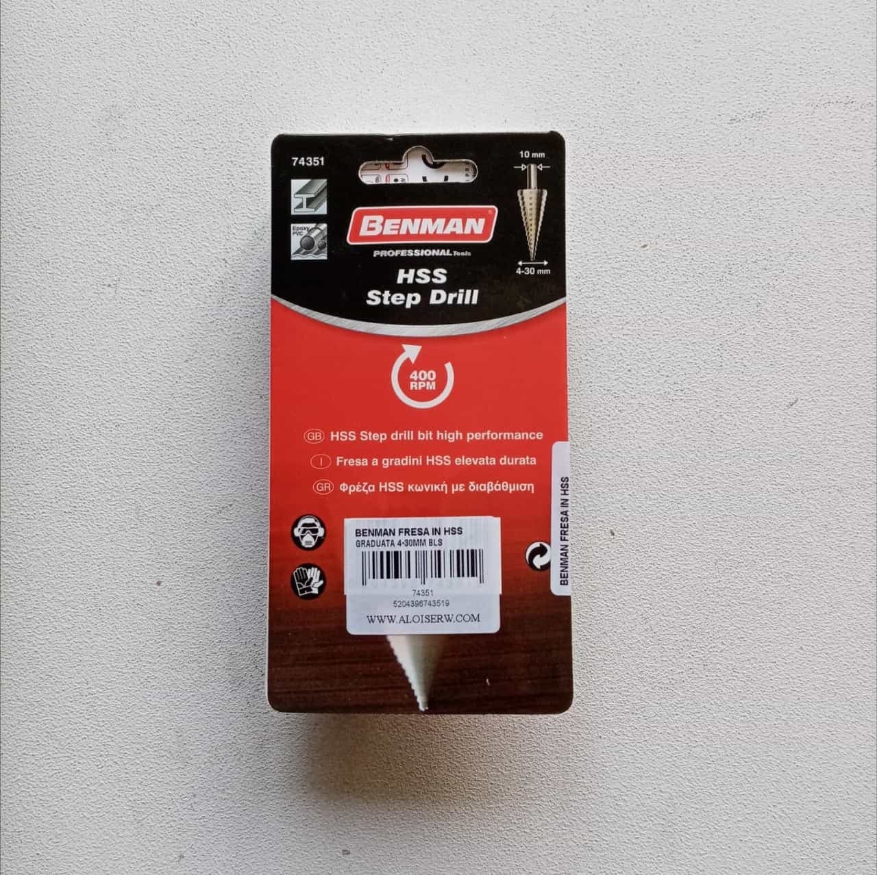 BenMan fresa in HSS M2 graduata da 4 a 30mm - uso professionale in Frese Aloiserw.com - Altomonte, commercioVirtuoso.it