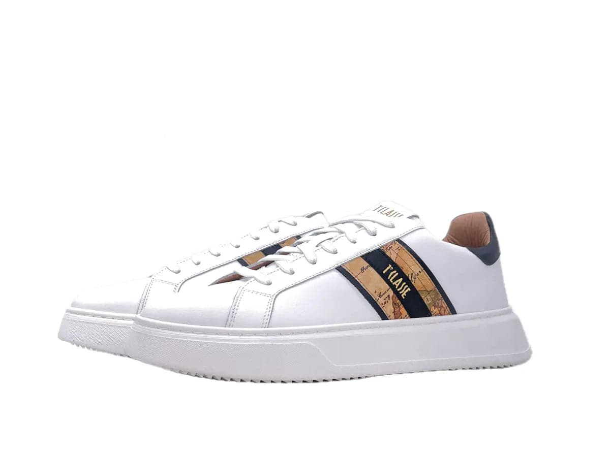 ALVIERO MARTINI 1 CLASSE Sneaker uomo white banda geo