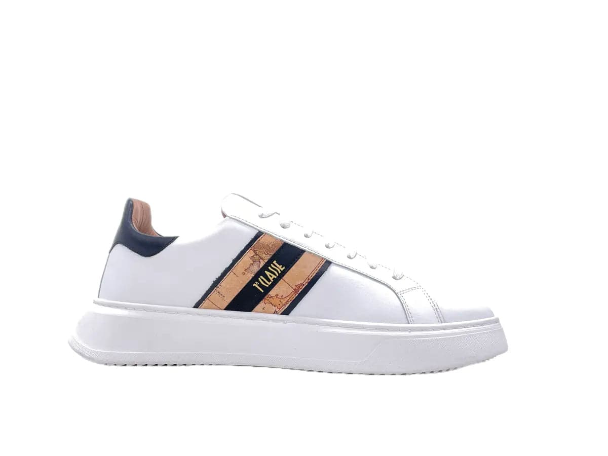 ALVIERO MARTINI 1 CLASSE Sneaker uomo white banda geo in Sneaker casual Calzature Durello - Agna, commercioVirtuoso.it