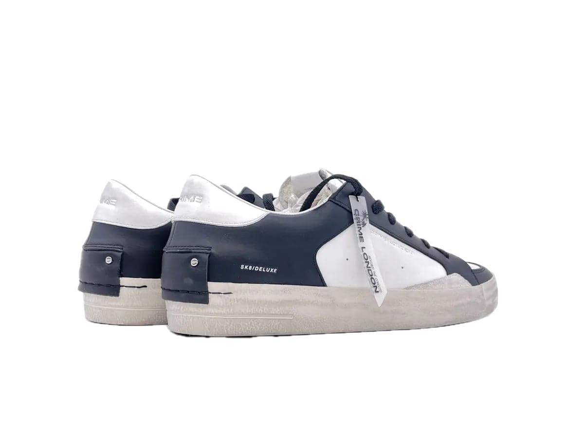 CRIME LONDON SK8 DELUZE Sneaker uomo bianca e nera in Sneaker casual Calzature Durello - Agna, commercioVirtuoso.it