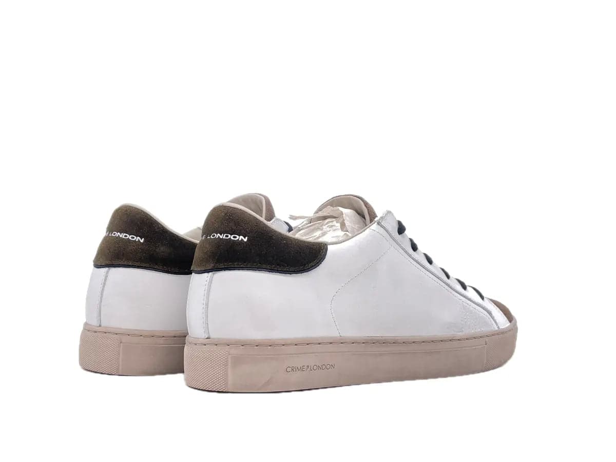 CRIME LONDONO ESSENTIAL Sneaker uomo bianca e marrone in Sneaker casual Calzature Durello - Agna, commercioVirtuoso.it