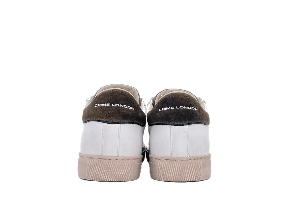 CRIME LONDONO ESSENTIAL Sneaker uomo bianca e marrone in Sneaker casual Calzature Durello - Agna, commercioVirtuoso.it