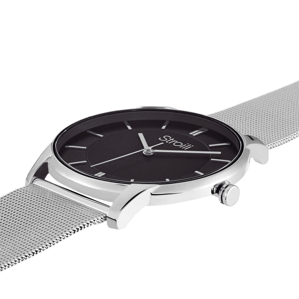 Stroili -Orologio  Solo Tempo Cassa E Bracciale In Acciaio - Quadrante Nero in Orologi da polso Alba Gioielli - Casoria, commercioVirtuoso.it