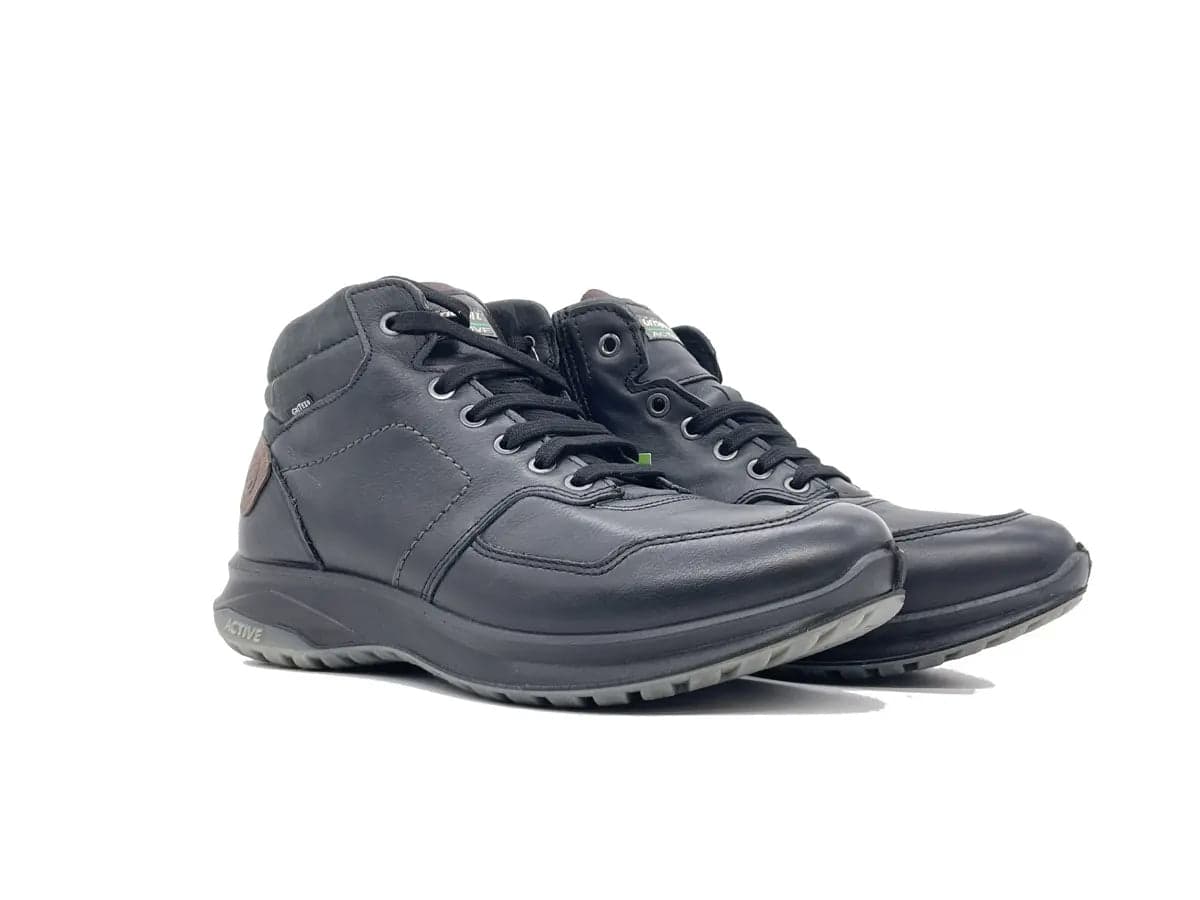 GRISPORT Scarponcini uomo in pelle nera oliata