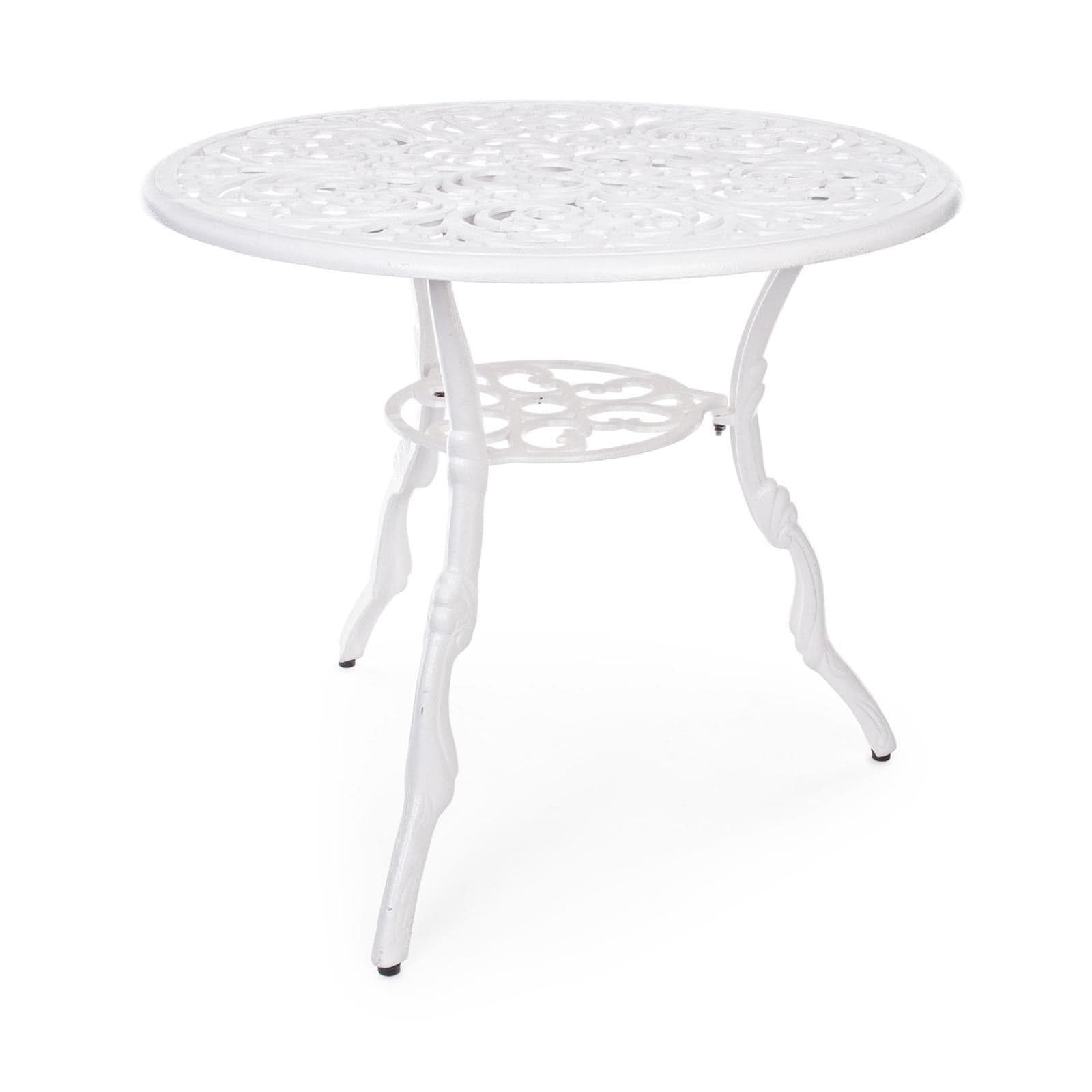 Tavolo tondo "Victoria" in alluminio da esterno per giardino e veranda Ø 80 cm - 10