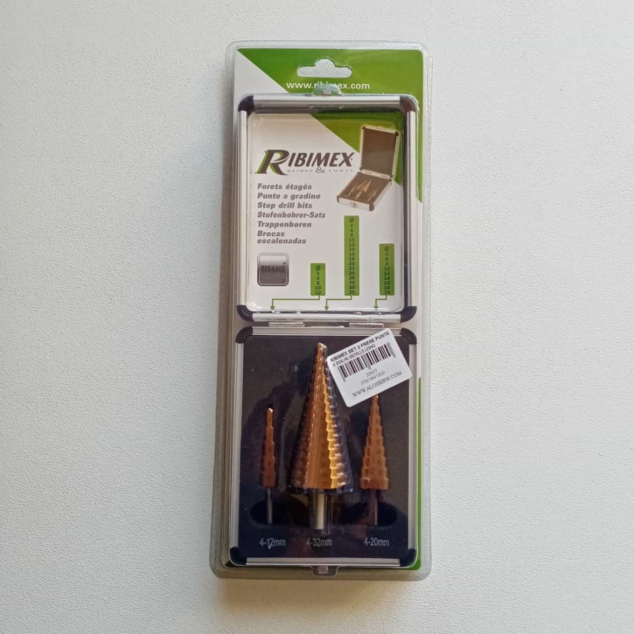 Ribimex set 3 punte frese a scalini HSS per legno acciaio plastica in Punte a gradini Aloiserw.com - Altomonte, commercioVirtuoso.it