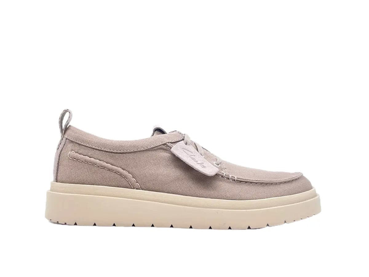 CLARKS POLDEN MOC scarpe uomo in Canvas grigio in Loafer e mocassini Calzature Durello - Agna, commercioVirtuoso.it