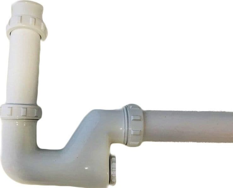 Sifone lavabo bidet per lavabo a K da 1 pollice, bianco completo