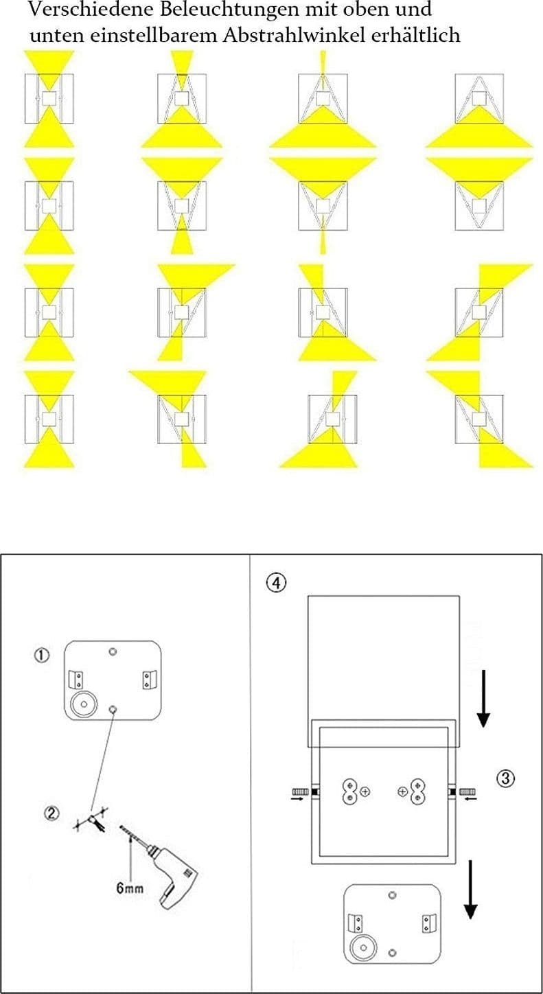 APPLIQUE CUBO LED IMPERMEABILE DA ESTERNO DA PARETE IN ALLUMINIO DA 10W 1200 LMN in Lampade da parete Trade Shop italia - Napoli, commercioVirtuoso.it