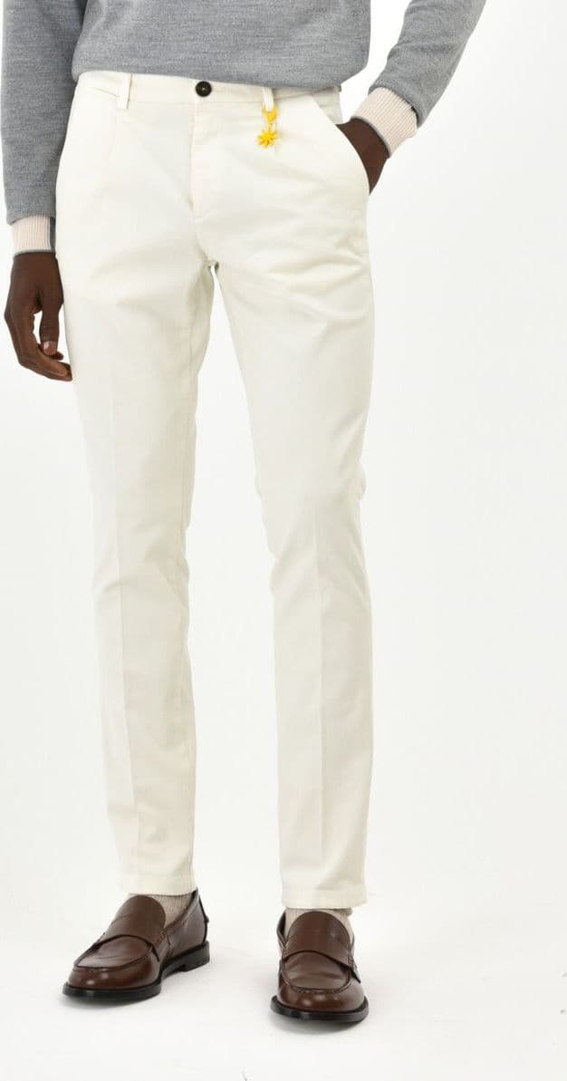 Manuel Ritz pantalone uomo con pinces slim tinto capo in cotone stretch in Pantaloni Broadway Red - Barletta, commercioVirtuoso.it