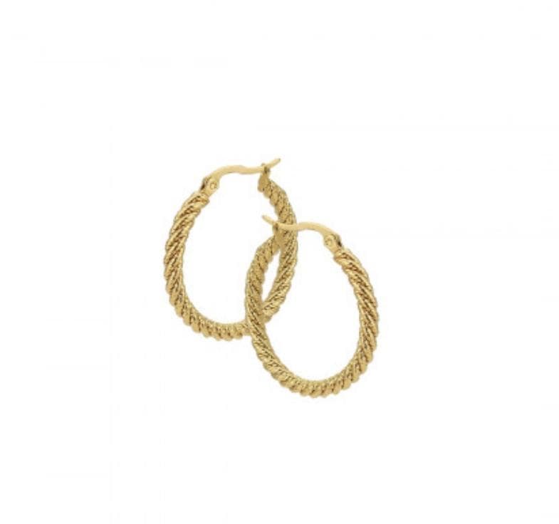 Boccadamo - Orecchini creole torchon color oro small