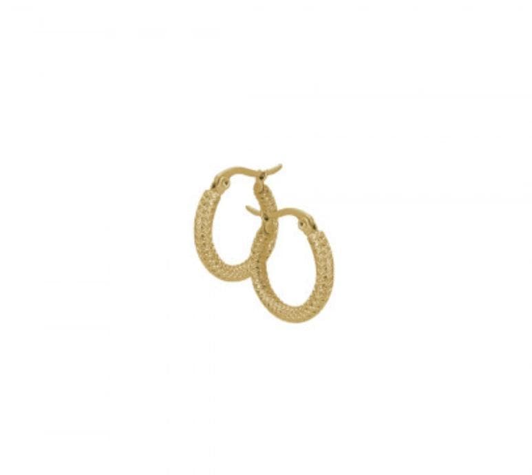 Boccadamo - Orecchini creole color oro diamantate extra small