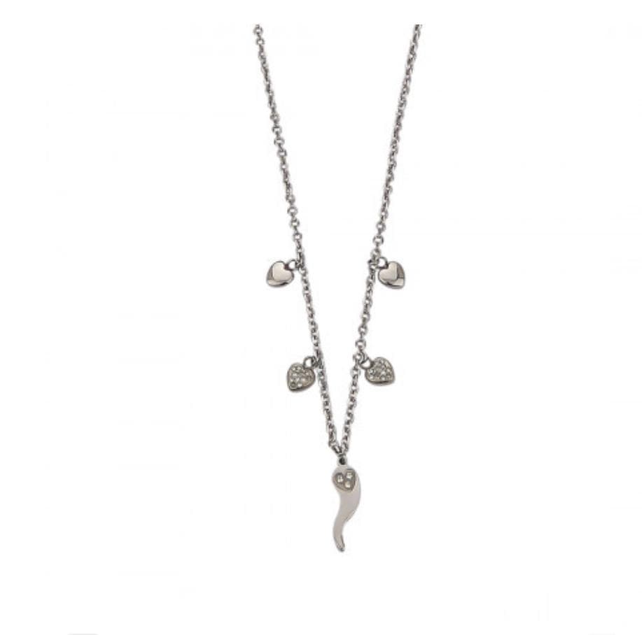 Boccadamo - Collana con cornetto portafortuna e strass in Collane Alba Gioielli - Casoria, commercioVirtuoso.it