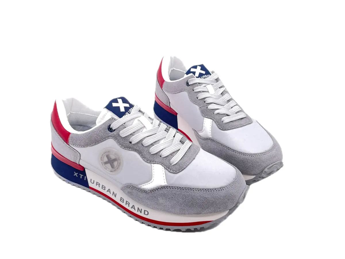 XTI Sneaker uomo in tessuto e pelle Grigio in Sneaker casual Calzature Durello - Agna, commercioVirtuoso.it