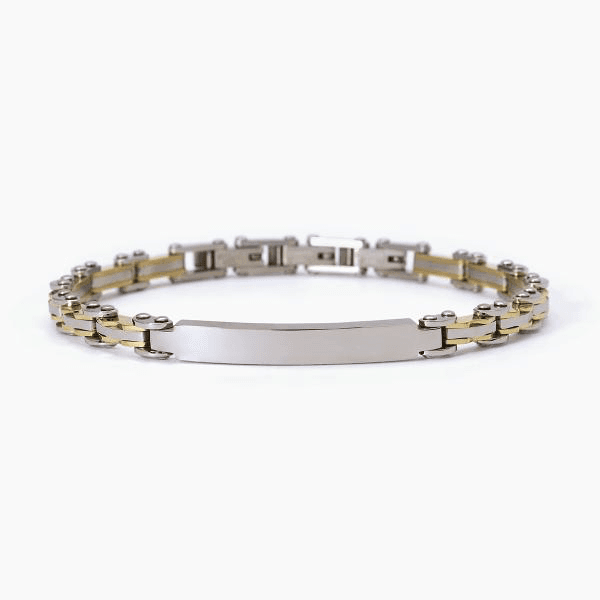 2jewels - Bracciale in acciaio 316L e PVD Gold