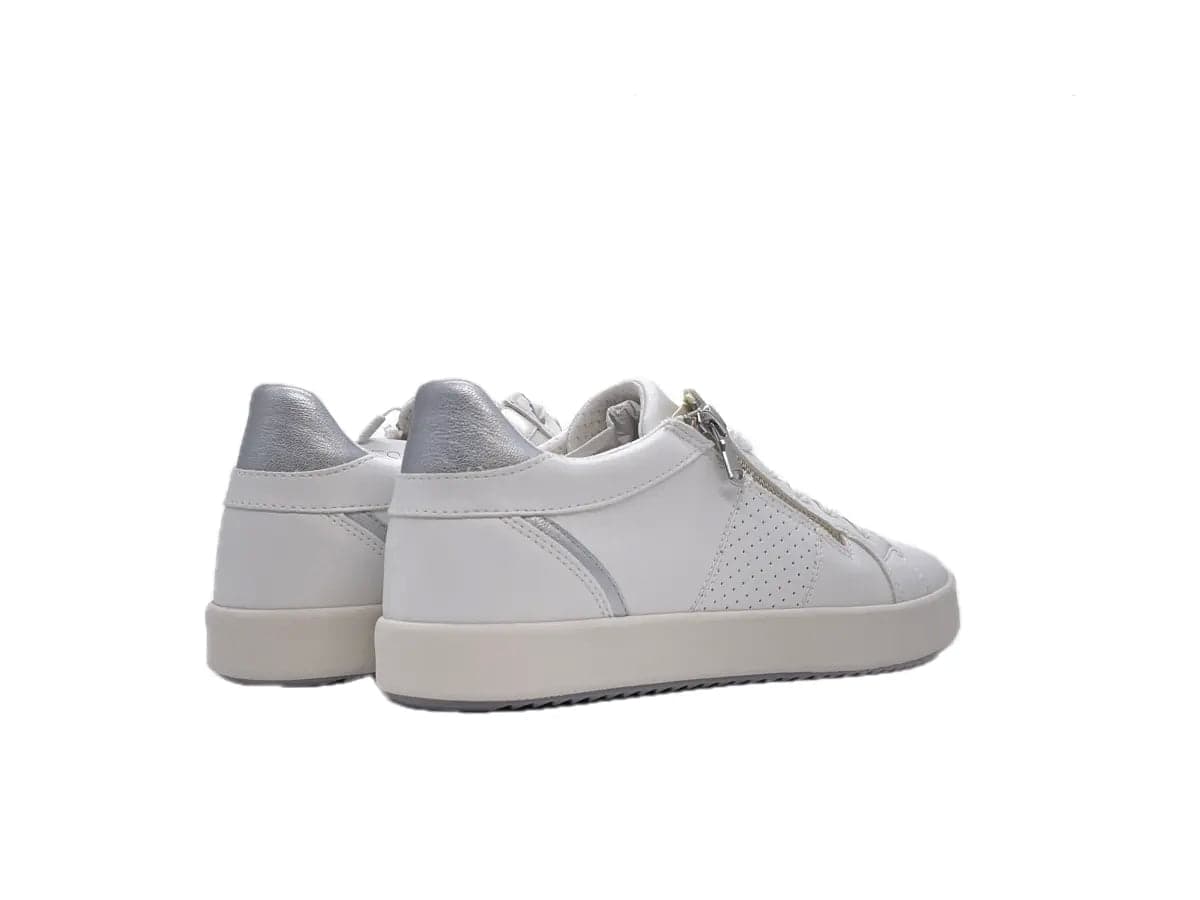GEOX Sneaker Donna Blomie White Silver in Sneaker casual Calzature Durello - Agna, commercioVirtuoso.it