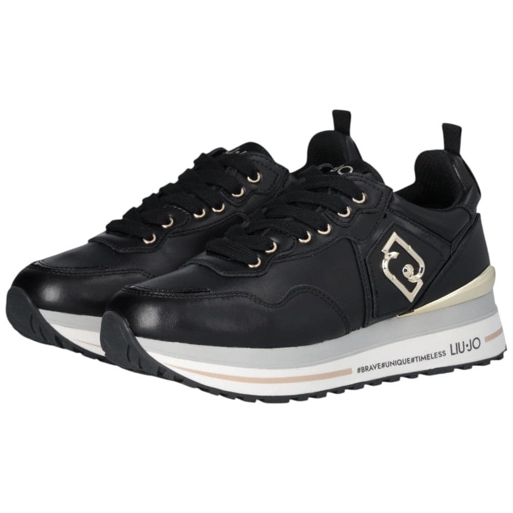 LIU JO sneakers nere in pelle MAXI WONDER in Sneaker casual Prodotti di Classe - Nocera Superiore, commercioVirtuoso.it