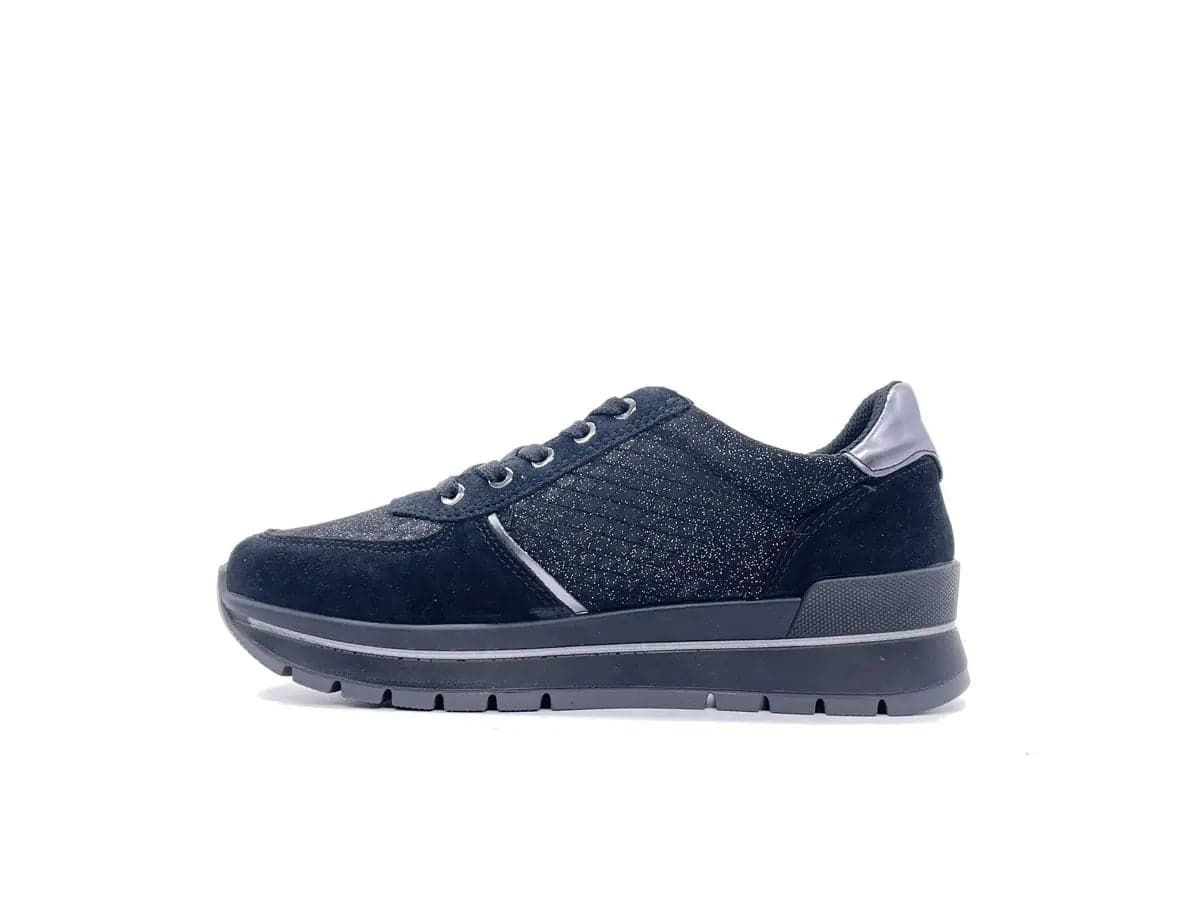 IGI &amp; CO Sneaker donna pelle scamosciata e nubuk nero in Sneaker casual Calzature Durello - Agna, commercioVirtuoso.it