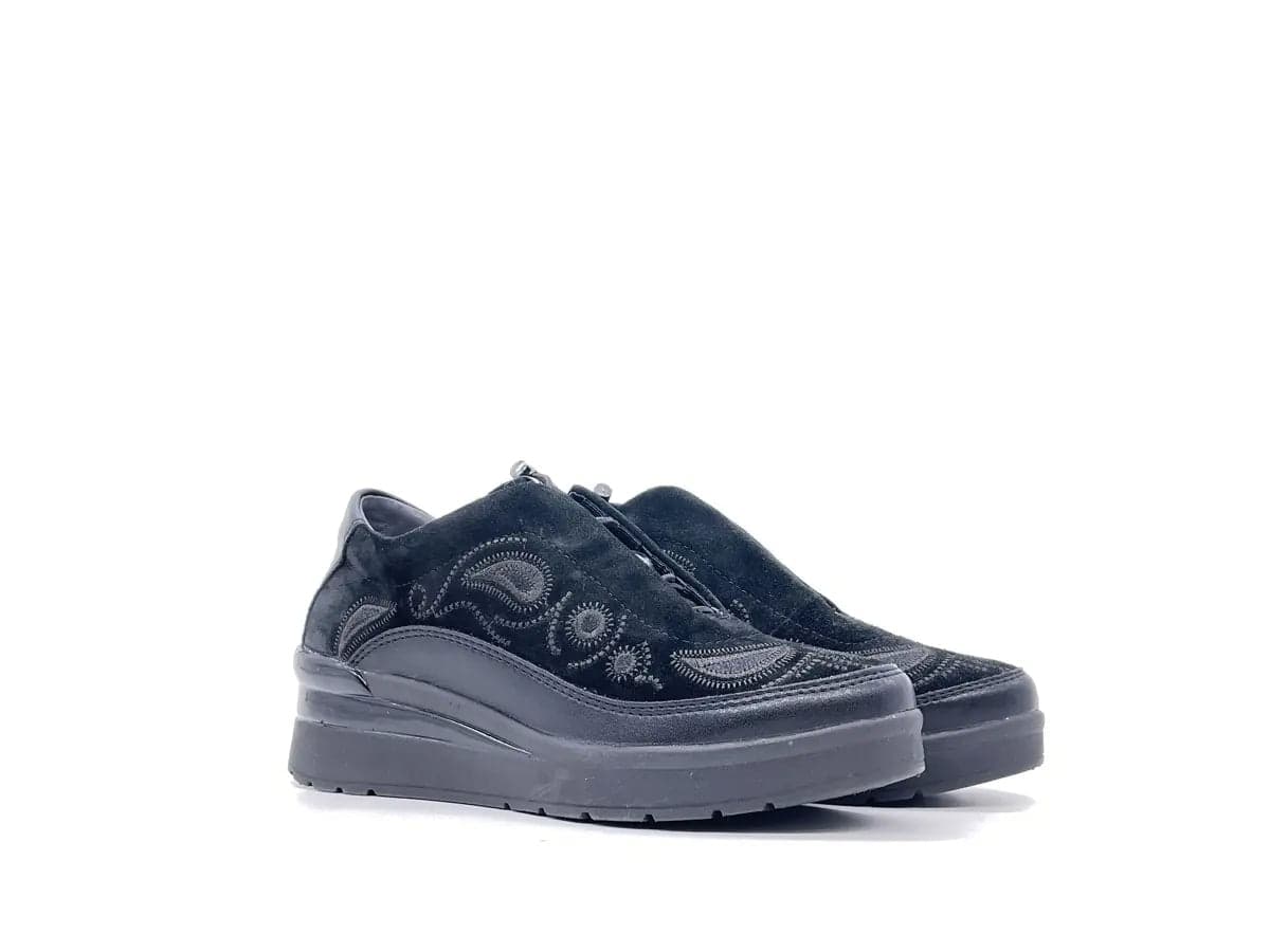 STONEFLY Sneaker donna CREAM 21 velour nero 219980 000