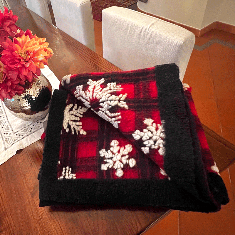 Plaid in lana fantasia scozzese Lucrezia Snow in Coperte Collezione Casa - Trebisacce, commercioVirtuoso.it