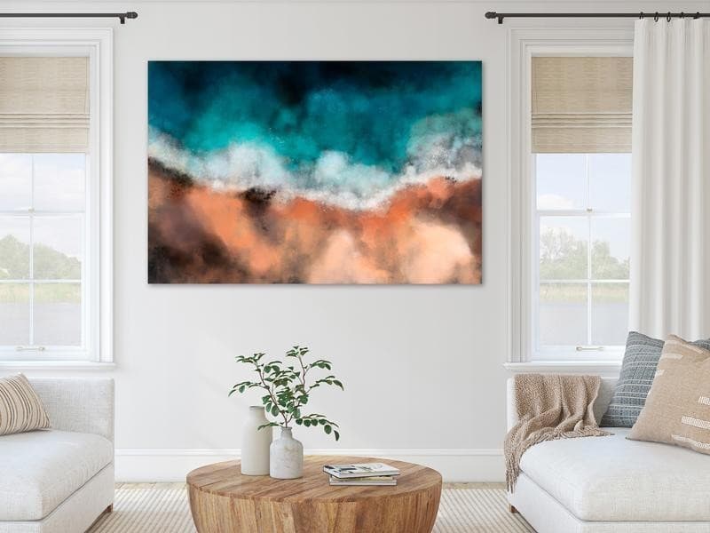 Quadro - Waves in the Sand (1 Part) Wide in Dipinti Collezione Casa - Trebisacce, commercioVirtuoso.it
