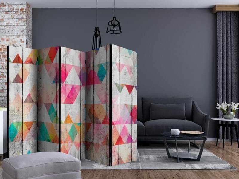 Paravento Rainbow Triangles II [Room Dividers] in Paraventi Collezione Casa - Trebisacce, commercioVirtuoso.it