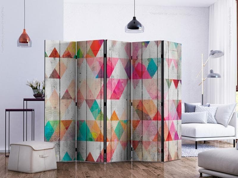 Paravento Rainbow Triangles II [Room Dividers] in Paraventi Collezione Casa - Trebisacce, commercioVirtuoso.it