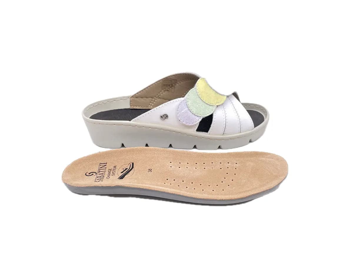 SABATINI Ciabatte Sanitarie Donna Bianco Multi in Pantofole Calzature Durello - Agna, commercioVirtuoso.it