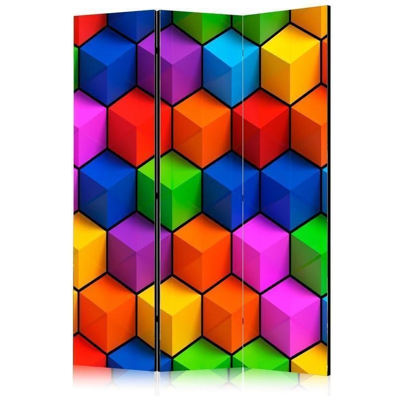 Paravento Colorful Geometric Boxes [Room Dividers] in Paraventi Collezione Casa - Trebisacce, commercioVirtuoso.it