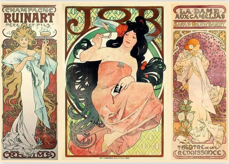 Fotomurale Alphonse Mucha. Women's in Poster e stampe Collezione Casa - Trebisacce, commercioVirtuoso.it