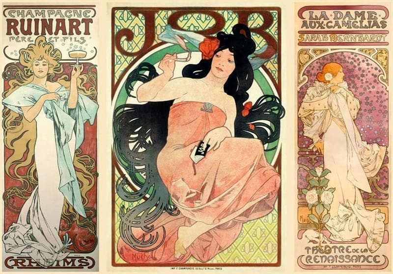 Fotomurale Alphonse Mucha. Women's in Poster e stampe Collezione Casa - Trebisacce, commercioVirtuoso.it
