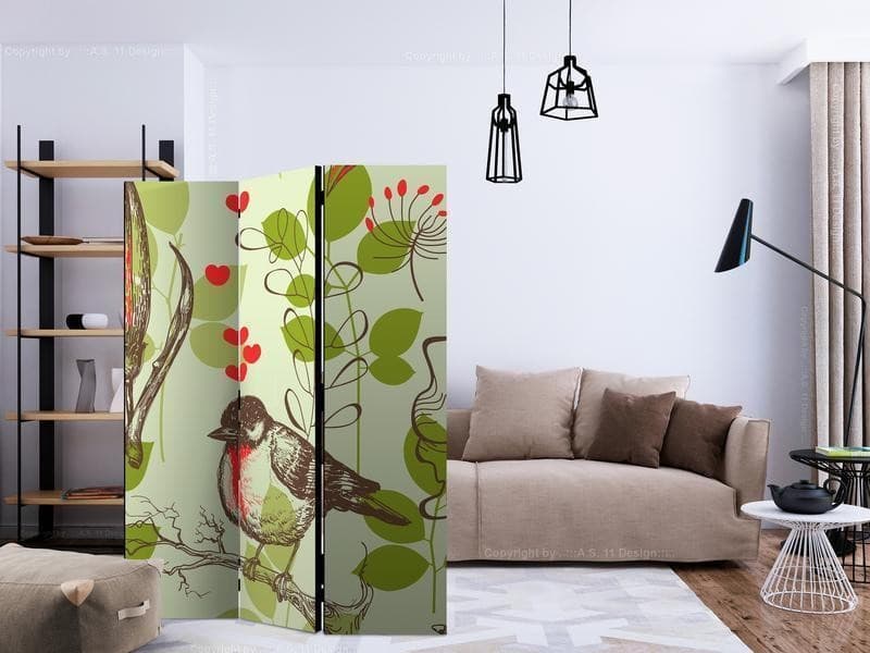 Paravento Bird and lilies vintage pattern [Room Dividers] in Paraventi Collezione Casa - Trebisacce, commercioVirtuoso.it