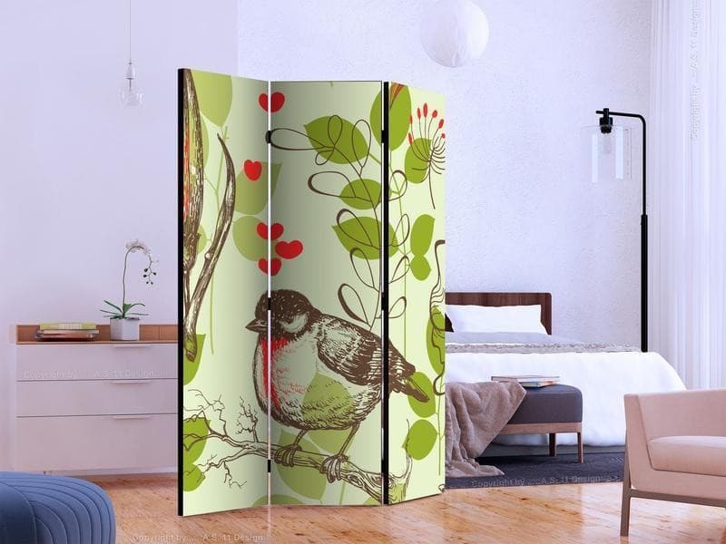 Paravento Bird and lilies vintage pattern [Room Dividers] in Paraventi Collezione Casa - Trebisacce, commercioVirtuoso.it