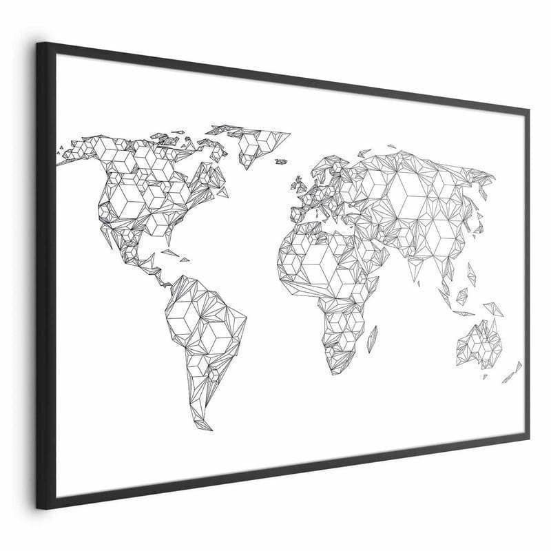 Poster - Geometric Map in Poster e stampe Collezione Casa - Trebisacce, commercioVirtuoso.it