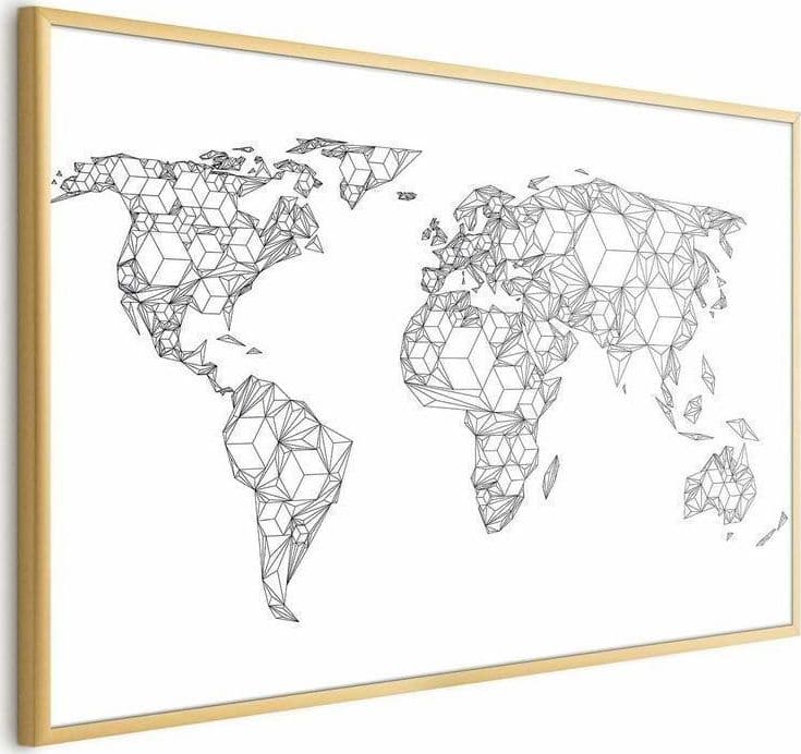 Poster - Geometric Map in Poster e stampe Collezione Casa - Trebisacce, commercioVirtuoso.it