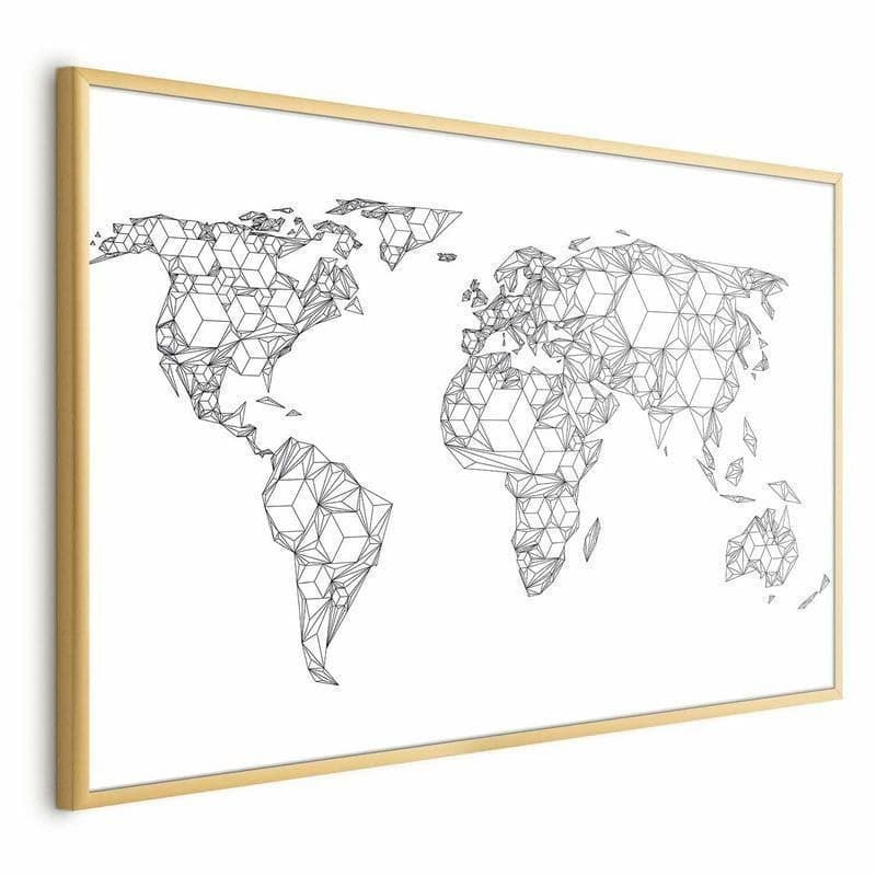 Poster - Geometric Map in Poster e stampe Collezione Casa - Trebisacce, commercioVirtuoso.it
