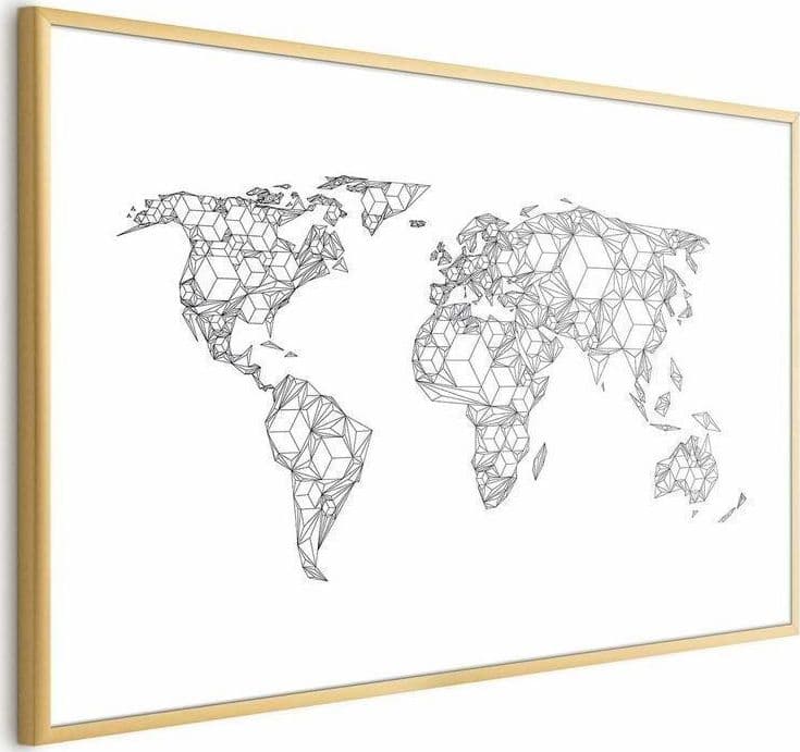 Poster - Geometric Map in Poster e stampe Collezione Casa - Trebisacce, commercioVirtuoso.it