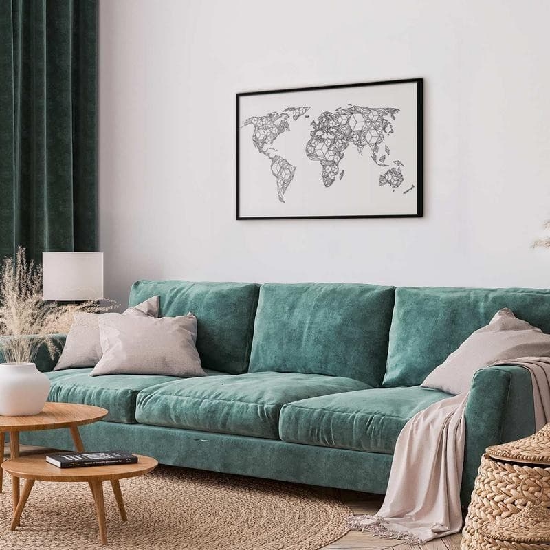 Poster - Geometric Map in Poster e stampe Collezione Casa - Trebisacce, commercioVirtuoso.it