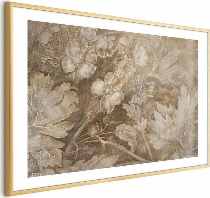 Poster - Ornamental Floral Carvings in Poster e stampe Collezione Casa - Trebisacce, commercioVirtuoso.it