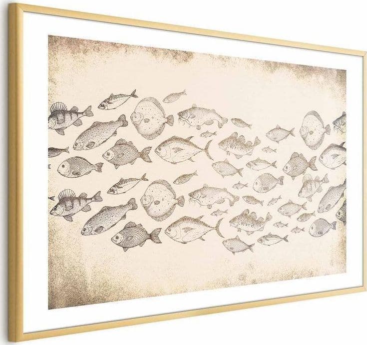 Poster - Subtle Little Fish in Poster e stampe Collezione Casa - Trebisacce, commercioVirtuoso.it