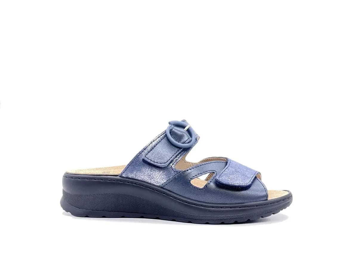 SABATINI Ciabatte Sanitarie Donna Due Strappi Perlato Blu in Pantofole Calzature Durello - Agna, commercioVirtuoso.it