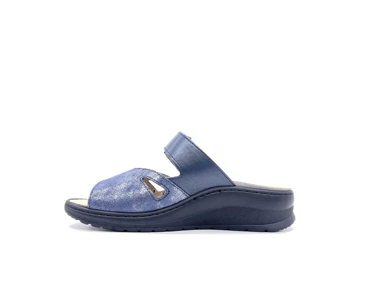 SABATINI Ciabatte Sanitarie Donna Due Strappi Perlato Blu in Pantofole Calzature Durello - Agna, commercioVirtuoso.it